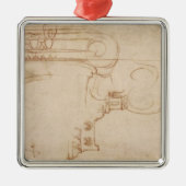 Studie van een Ionic Capital Metalen Ornament (Voorkant)