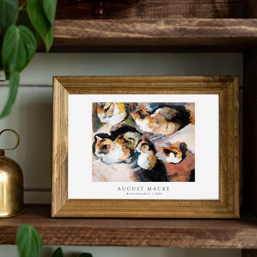 Studie van een kat | Katzenstudien (1909) August M Poster