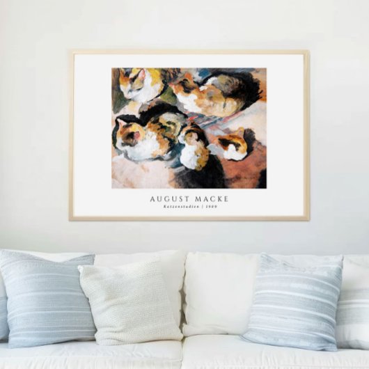 Studie van een kat | Katzenstudien (1909) August M Poster