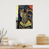 Studie van een kat, kunstschilderij (geen lijst) poster (Keuken)