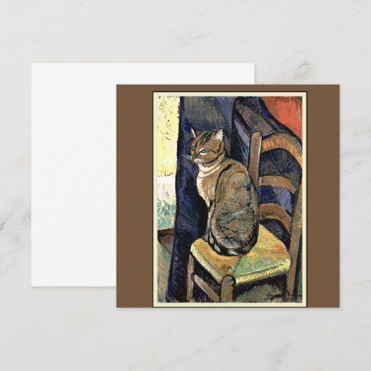 Studie van een kat van Suzanne Valadon (Voorkant / Achterkant)