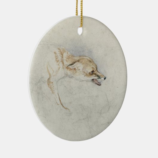 Studie van een kringende Fox, naar rechts gericht: Keramisch Ornament (Rechts)