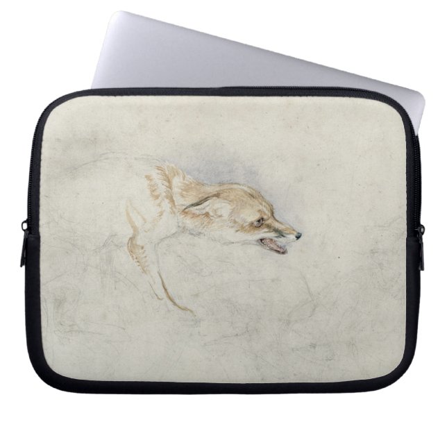 Studie van een kringende Fox, naar rechts gericht: Laptop Sleeve (Voorkant)