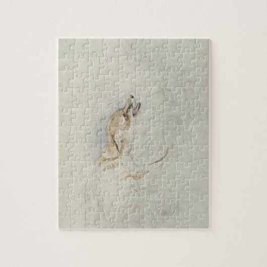 Studie van een kringende Fox, naar rechts gericht: Legpuzzel (Verticaal)