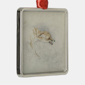 Studie van een kringende Fox, naar rechts gericht: Metalen Ornament (Rechts)