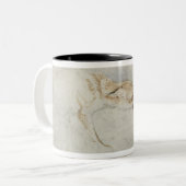 Studie van een kringende Fox, naar rechts gericht: Tweekleurige Koffiemok (Voorkant links)