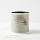 Studie van een kringende Fox, naar rechts gericht: Tweekleurige Koffiemok (Center)