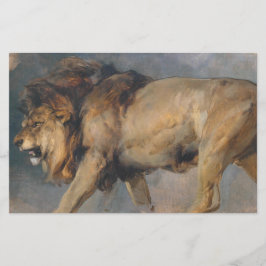 Studie van een leeuw (door Edwin Henry Landseer) Briefpapier