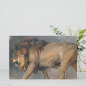 Studie van een leeuw (door Edwin Henry Landseer) Briefpapier (Staand voorkant)