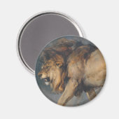 Studie van een leeuw (door Edwin Henry Landseer) Magneet (Voorkant / Achterkant)