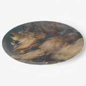 Studie van een leeuw (door Edwin Henry Landseer) Papieren Bordje (Gekanteld)