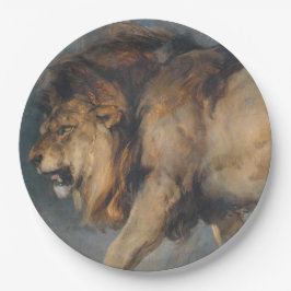 Studie van een leeuw (door Edwin Henry Landseer) Papieren Bordje