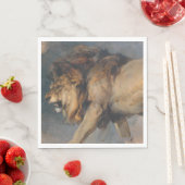 Studie van een leeuw (door Edwin Henry Landseer) Servet (Insitu)