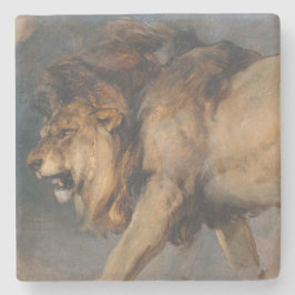 Studie van een Leeuw (door Edwin Henry Landseer) Stenen Onderzetter