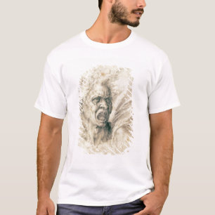Studie van een man die schreeuwt t-shirt