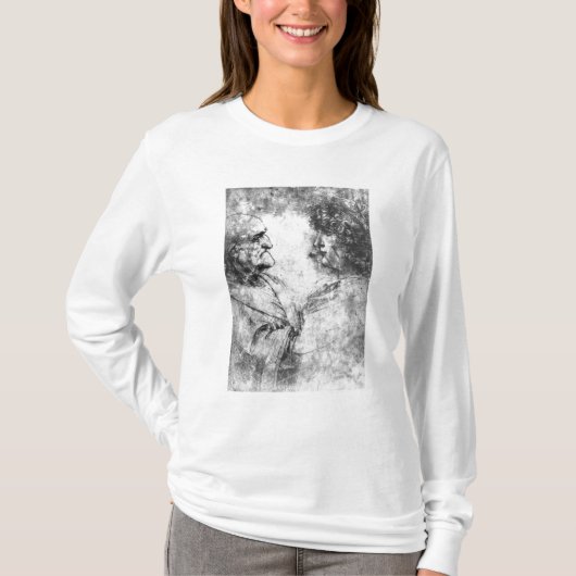 Studie van een "nutkraker" man en mooi t-shirt (Voorkant)