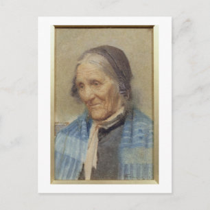 Studie van een oude vrouw, 1912 (m/vc op papier) briefkaart