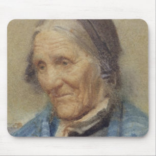 Studie van een oude vrouw, 1912 (m/vc op papier) muismat