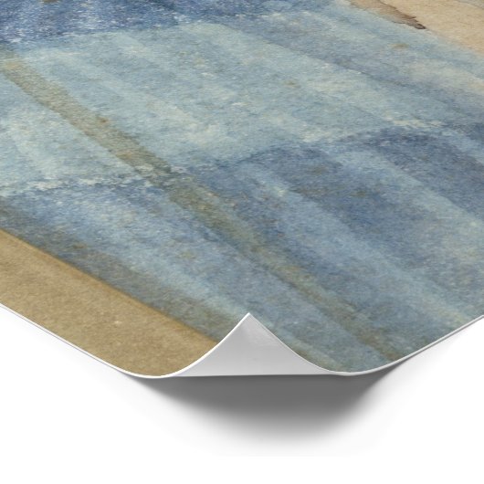 Studie van een oude vrouw, 1912 (m/vc op papier) poster (Hoek)