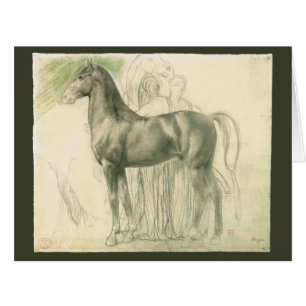 Studie van een paard door Edgar Degas, Vintage Fin