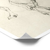 Studie van een paard en het is achtervoeten, Da Vi Poster (Hoek)