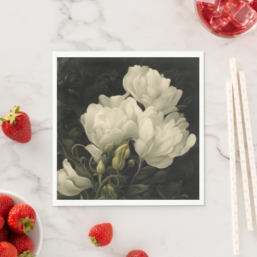 Studie van een Peony Flower Servet (Insitu)