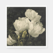 Studie van een Peony Flower Servet (Voorkant)