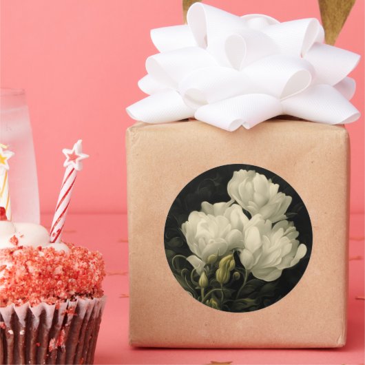 Studie van een pony ronde sticker (Feest)