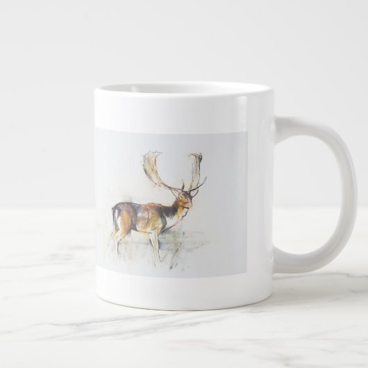 Studie van een Stag Grote Koffiekop (Rechts)