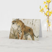 Studie van een tijger | Wilhelm Kuhnert Kaart (Gele Bloem)