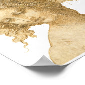 Studie van een vrouwenhoofd, Leonardo da Vinci Poster (Hoek)