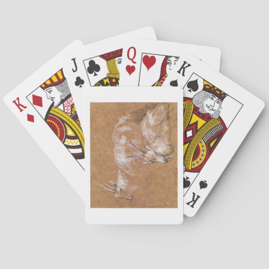 Studie van geiten (tekening) pokerkaarten (Achterkant)
