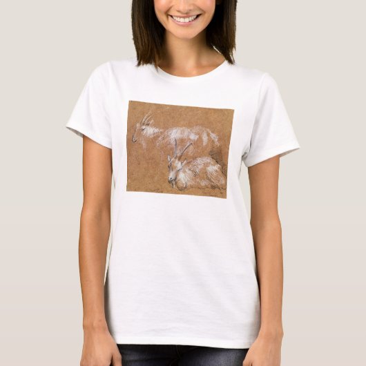 Studie van geiten (tekening) t-shirt (Voorkant)