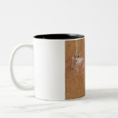 Studie van geiten (tekening) tweekleurige koffiemok (Links)