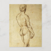 Studie van het David-standbeeld van Michelangelo d Briefkaart (Voorkant)