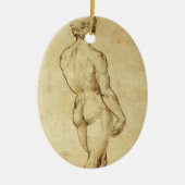 Studie van het David-standbeeld van Michelangelo d Keramisch Ornament (Voorkant)