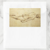 Studie van het David-standbeeld van Michelangelo d Rechthoekige Sticker (Tas)