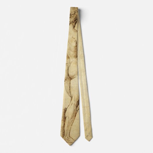 Studie van het David-standbeeld van Michelangelo d Stropdas (Voorkant)