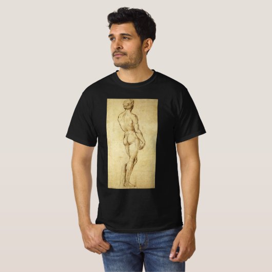 Studie van het David-standbeeld van Michelangelo d T-shirt (Voorkant volledig)