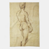 Studie van het David-standbeeld van Michelangelo d Theedoek (Verticaal)