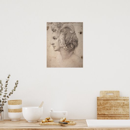 Studie van het hoofd poster (Keuken)