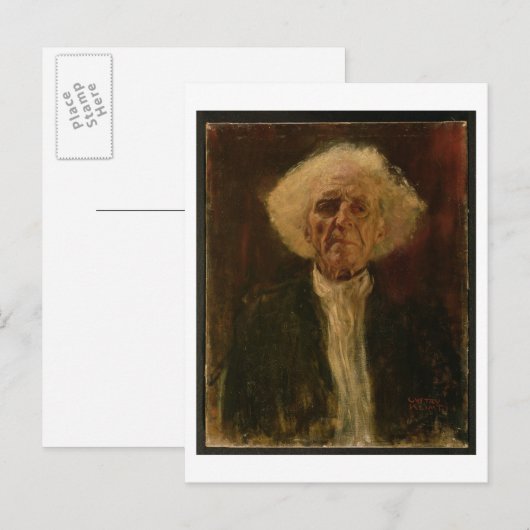 Studie van het hoofd van een Man van de Blinden (o Briefkaart (Voorkant / Achterkant)