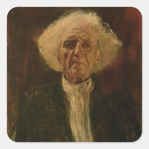 Studie van het hoofd van een Man van de Blinden (o Vierkante Sticker