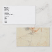 Studie van het hoofd van St. Apollonia (tekening) Visitekaartje (Voorkant / Achterkant)