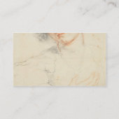 Studie van het hoofd van St. Apollonia (tekening) Visitekaartje (Achterkant)