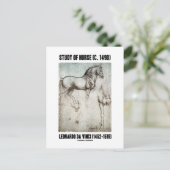 Studie van het paard (ca. 1490) Leonardo da Vinci Briefkaart (Staand voorkant)