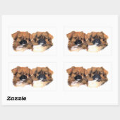 Studie van het Tibetaanse Spanjaardshoofd Rechthoekige Sticker (Vel)