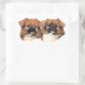 Studie van het Tibetaanse Spanjaardshoofd Rechthoekige Sticker (Tas)