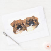 Studie van het Tibetaanse Spanjaardshoofd Rechthoekige Sticker (Envelop)