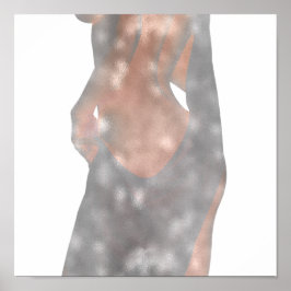 Studie van het vrouwelijk lichaam Roze Roy Gray De Poster